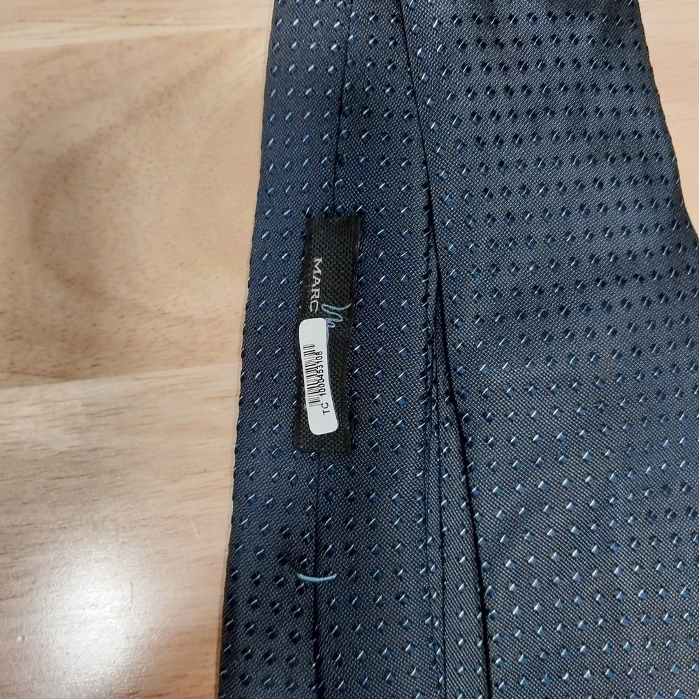 Marc Anthony Necktie Mens 2 Pack Silk Geometric Pattern Blue